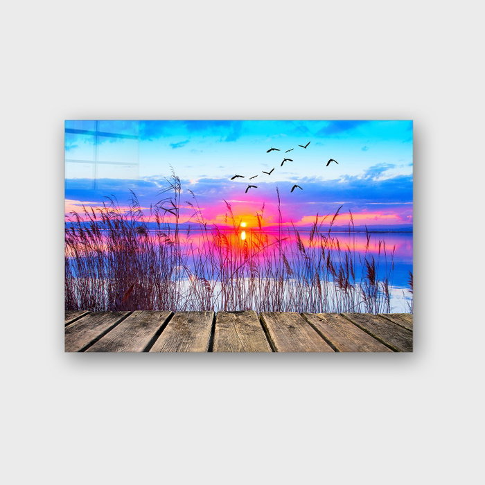 Wallity Cuadro Decorativo de Vidrio Templado Multicolor 70 x 100 cm